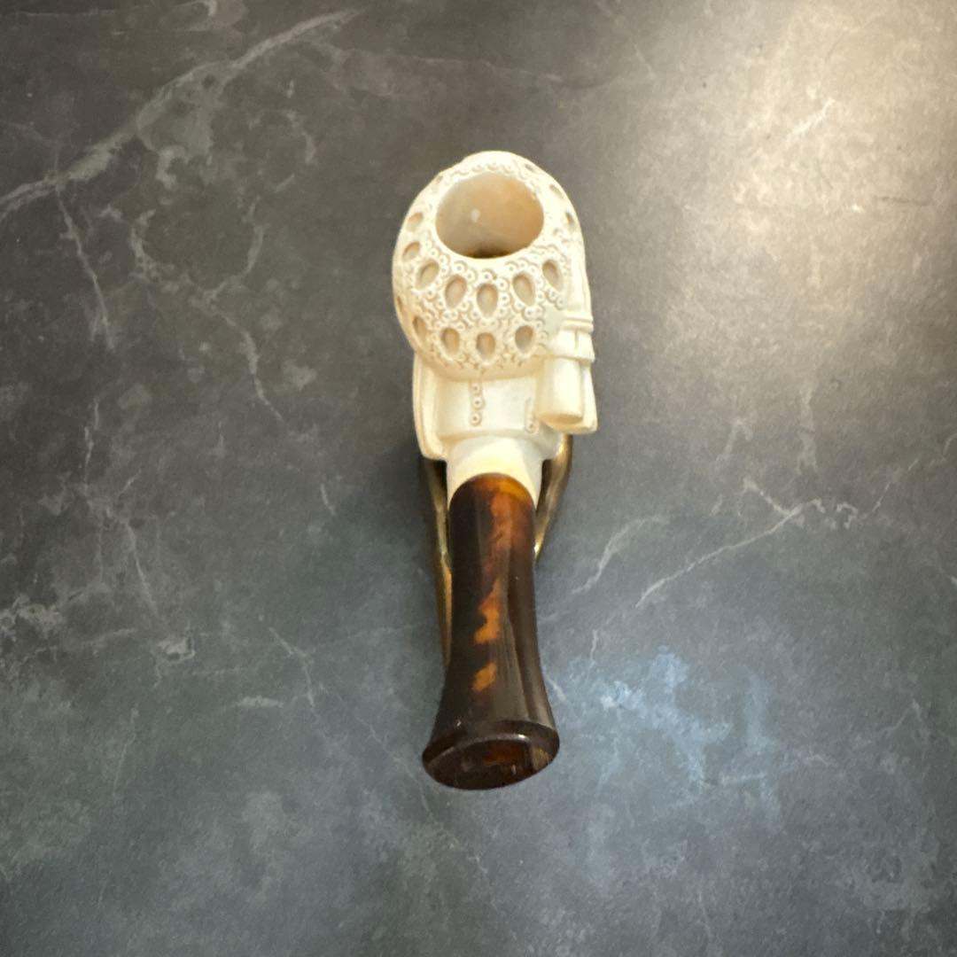 極上彫最高級 トルコ メシャムパイプ 海泡石 スルタン ターバン