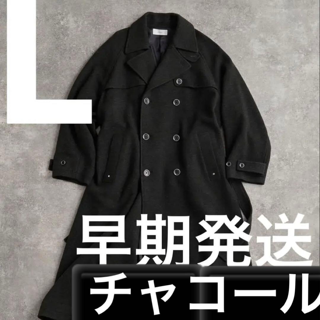 adrer THE LONG COAT(WOOL100) L チャコール
