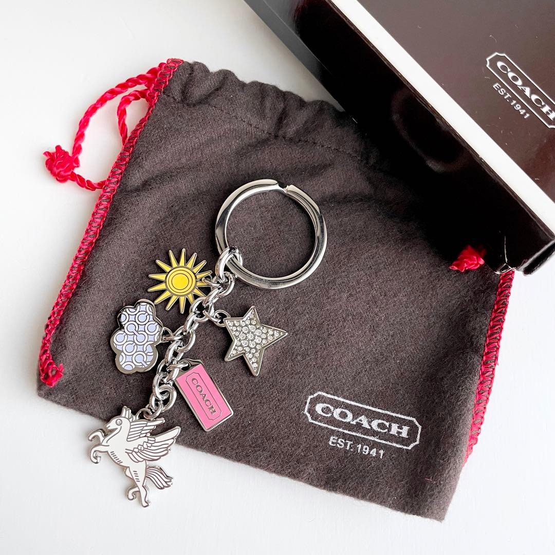 コーチ バッグチャーム ペガサス キーリング キーホルダー 新品 レア