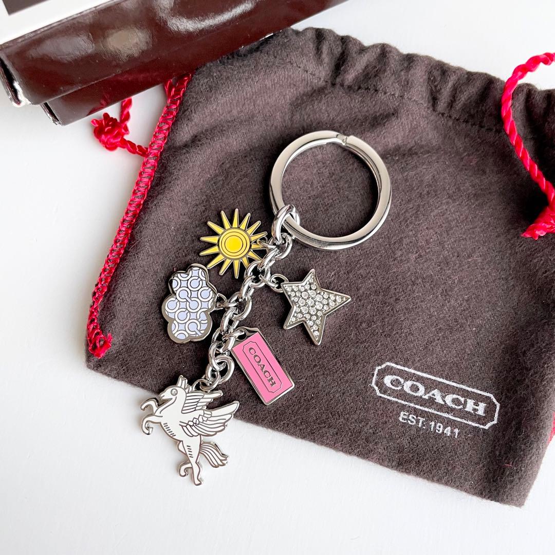 コーチ バッグチャーム ペガサス キーリング キーホルダー 新品 レア