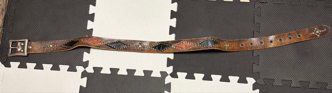 HTC スタッズベルト #53 ピーナッツ ブラウン 38インチ エイジング極上