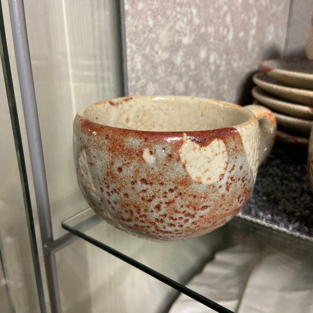 志野焼　北山窯　カップ&ソーサー　5客セット　コーヒーカップ