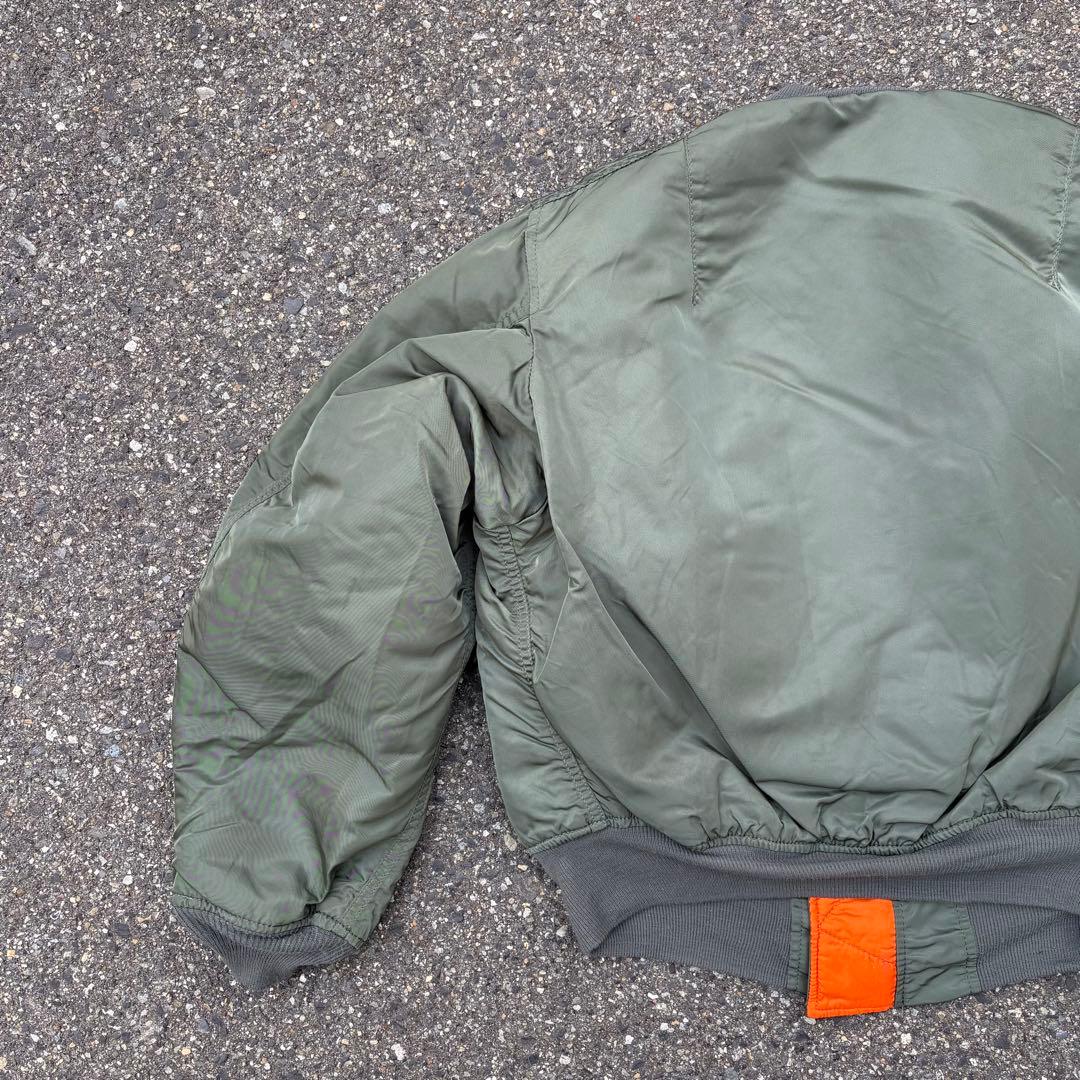 90s alpha MA-1 フライトジャケット USA製 3本線 Lサイズ