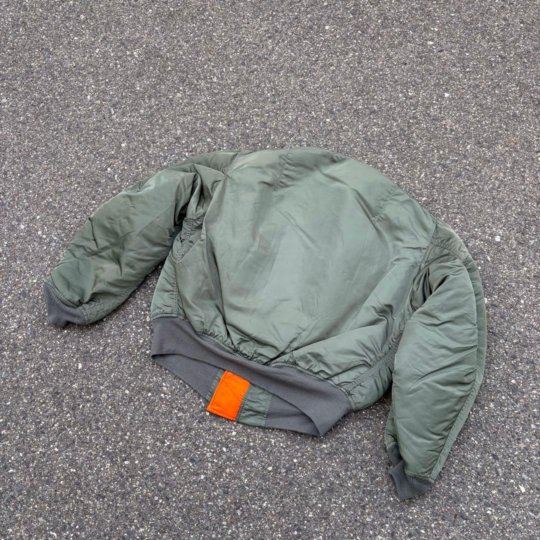 90s alpha MA-1 フライトジャケット USA製 3本線 Lサイズ