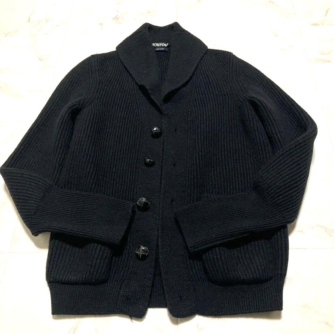 TOM FORD ショールカーディガン 黒 46 XS 伊製 007着用モデル