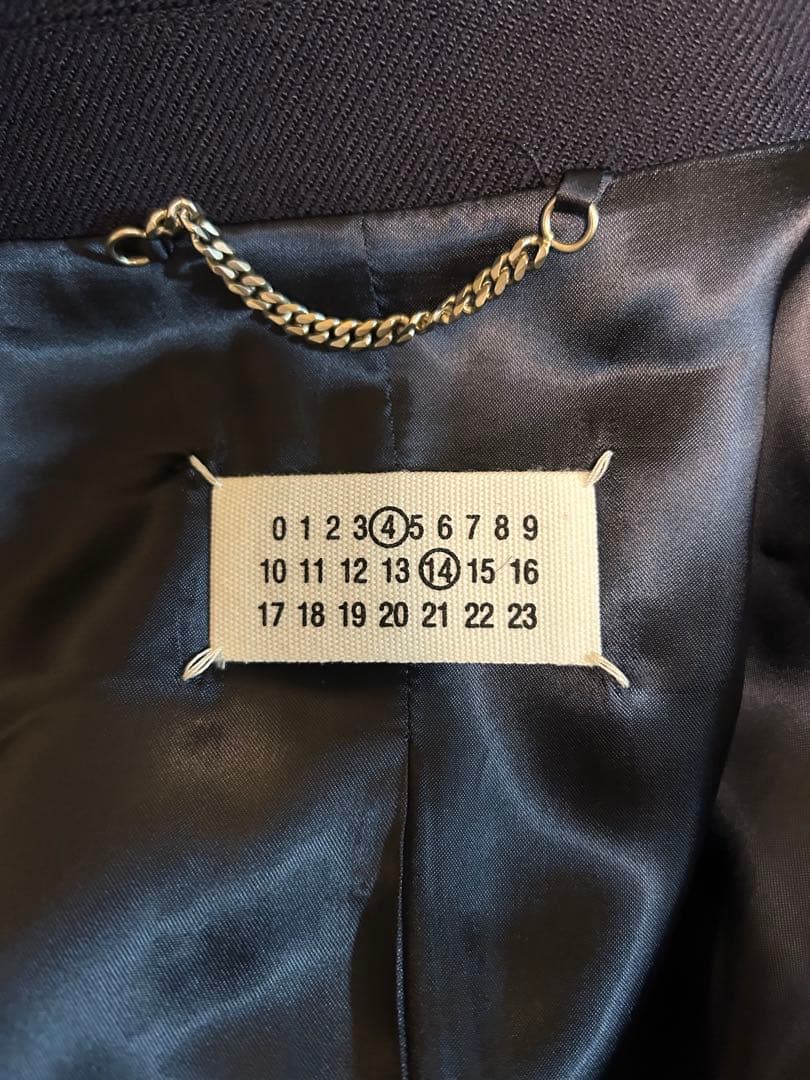 ‼️新品‼️‼️半額以下‼️マルジェラ　ステンカラーコート　ネイビー オーバーサイズ