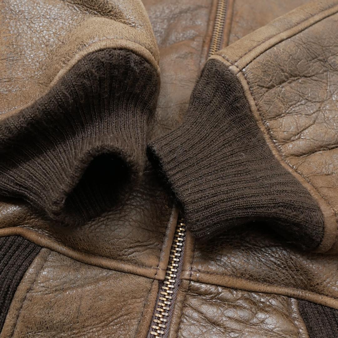 超極暖【Schott B-6】フライトジャケット 42 ムートン USA製 羊革