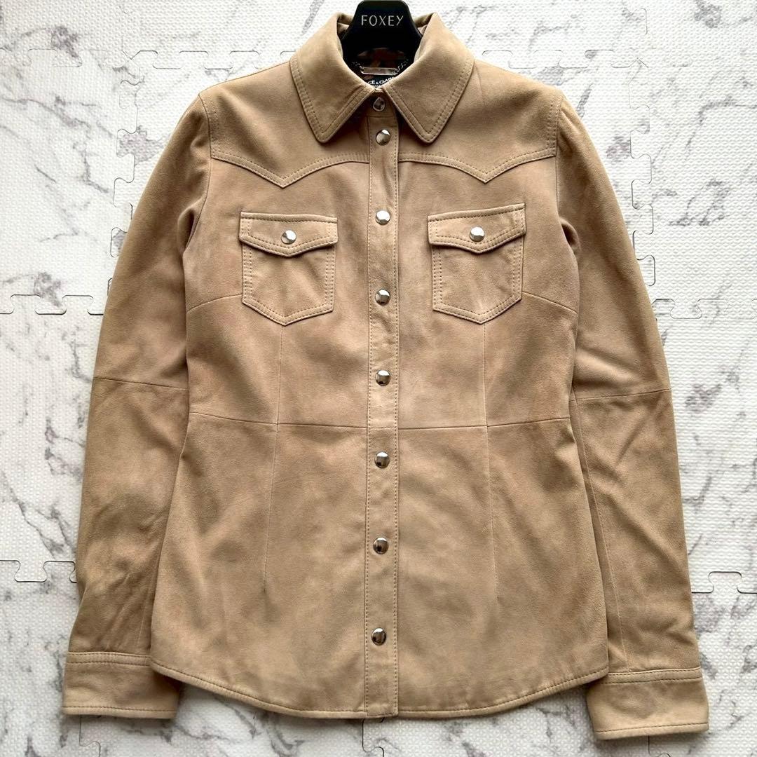 美品✨ドルチェ&ガッバーナ ゴートスキン ウエスタンシャツ レオパード柄 42