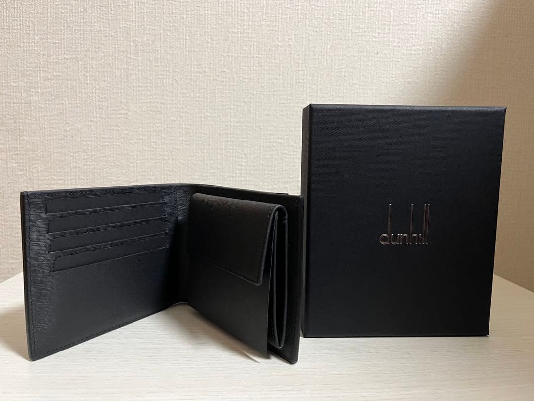 dunhill ダンヒル ブラック 二つ折り財布　新品同様
