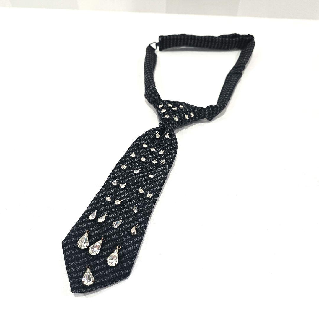 UNDERCOVER ビジューダイヤネクタイ ダイヤモチーフネクタイ ボウタイ