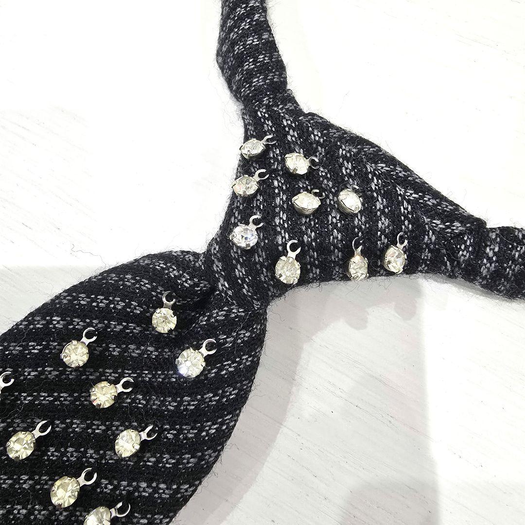 UNDERCOVER ビジューダイヤネクタイ ダイヤモチーフネクタイ ボウタイ