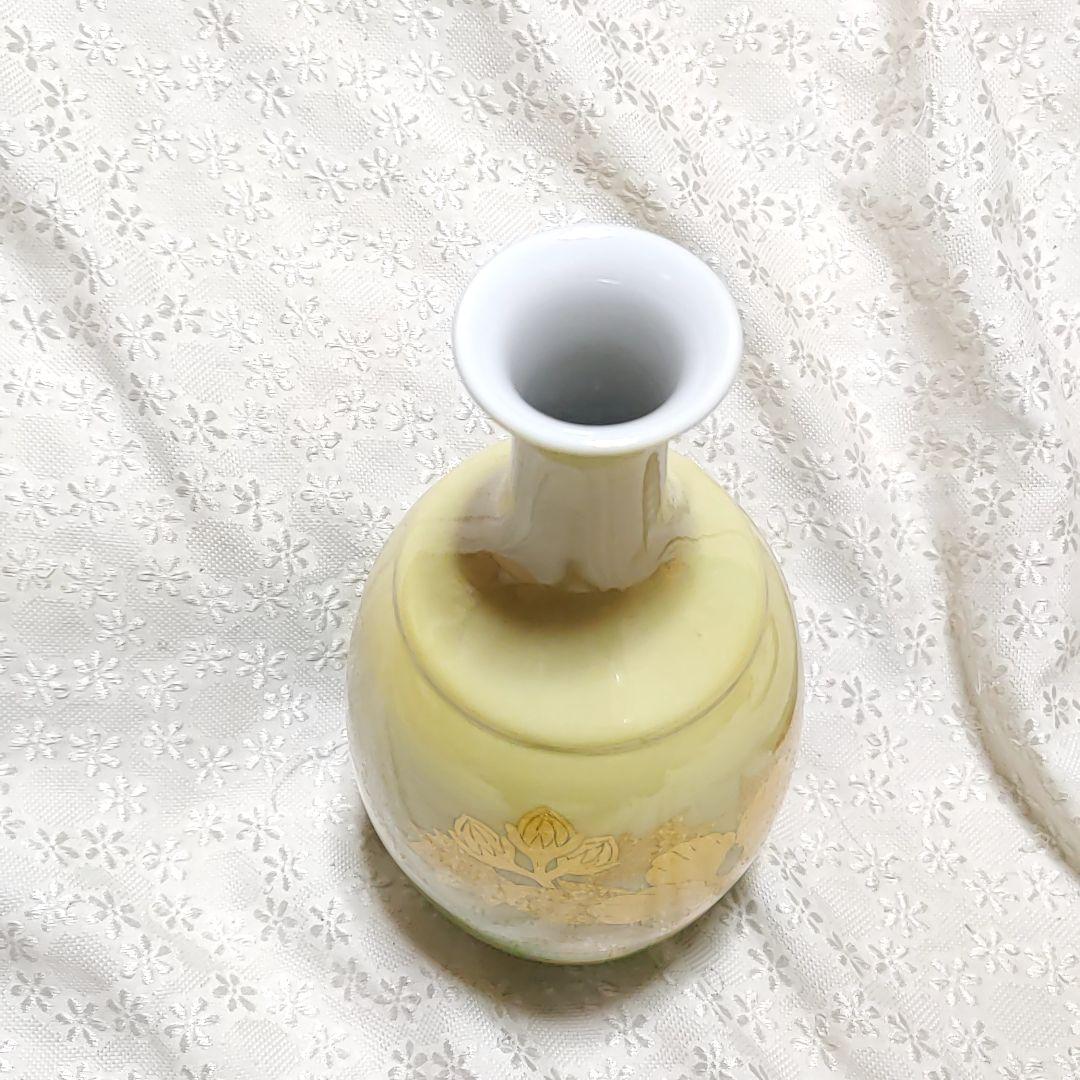 人間国宝 彩椿文 吉田美統作　8号　花瓶釉裏金