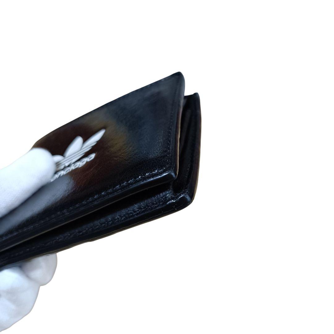 専用品　アディダス×バレンシアガ 二つ折り財布 ブラック レザー