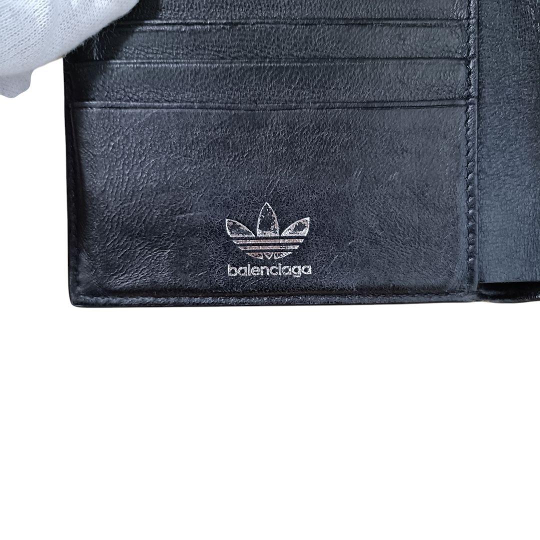 専用品　アディダス×バレンシアガ 二つ折り財布 ブラック レザー