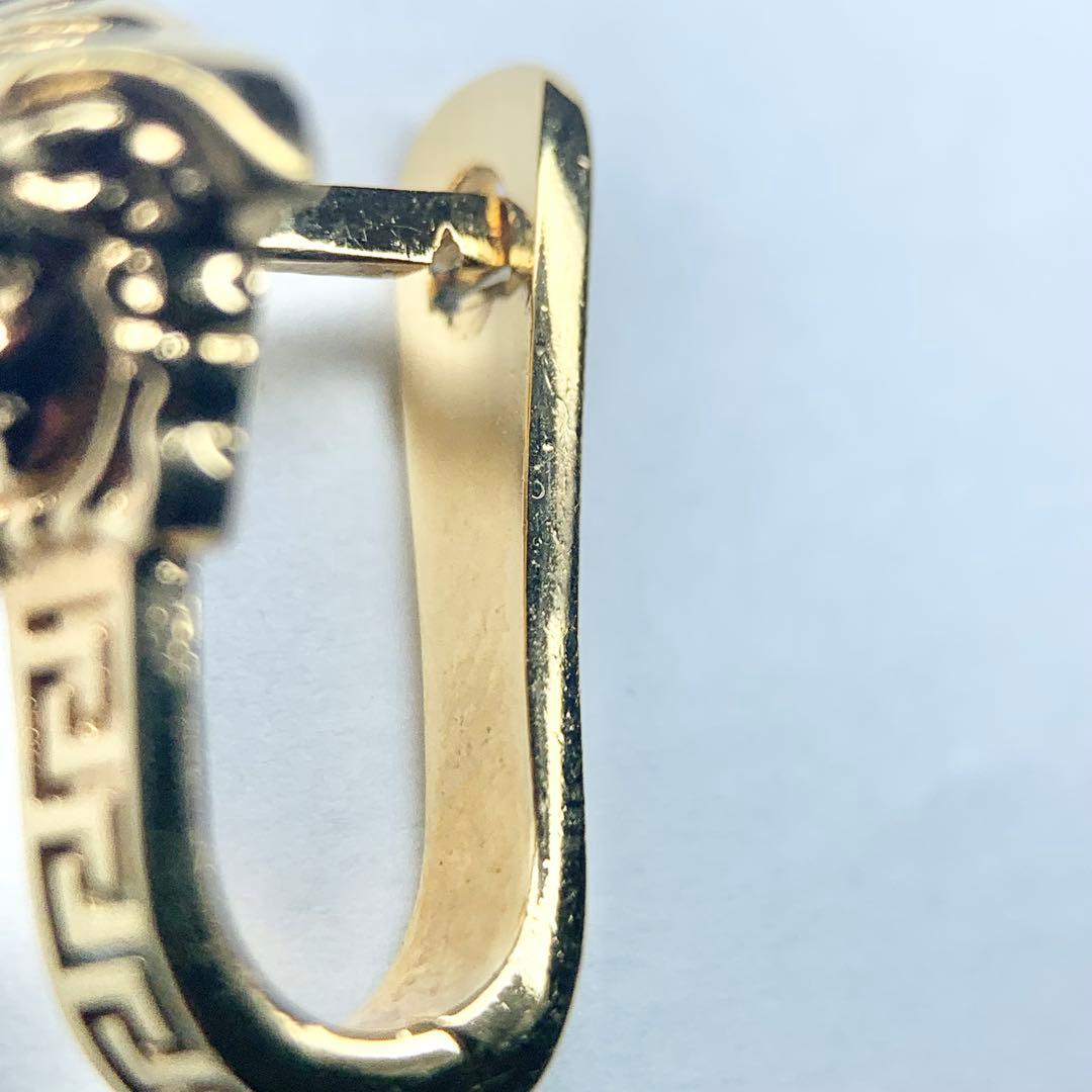未使用級 VERSACE ヴェルサーチェ ピアス 片耳用 メデューサ ゴールド