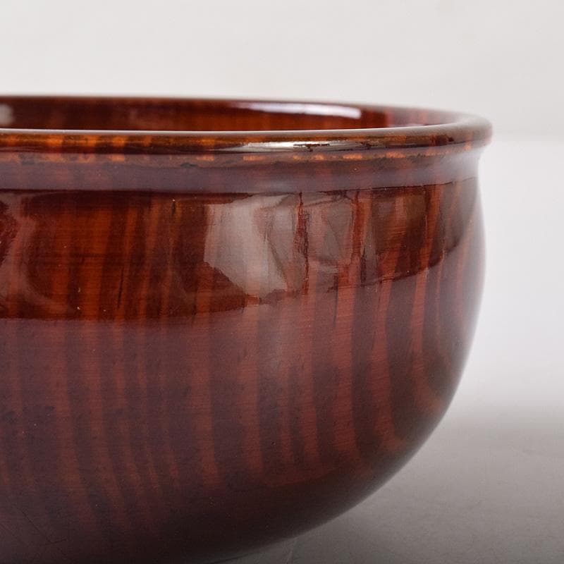 茶道具　栄春造　溜塗　老松蒔絵　茶器　龍村美術織物謹製仕覆付　共箱　V　7529