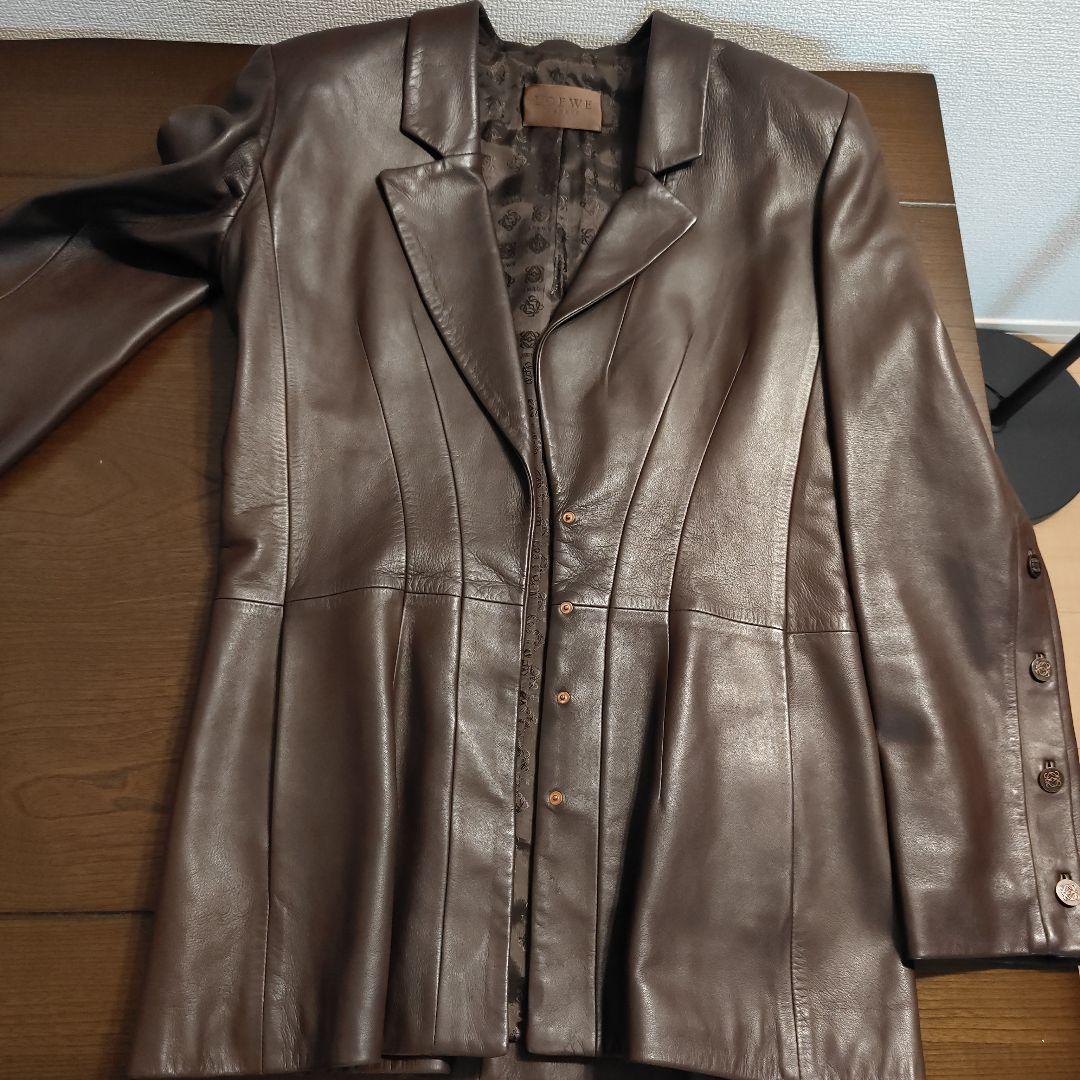 LOEWE ブラウン レザージャケット 美品