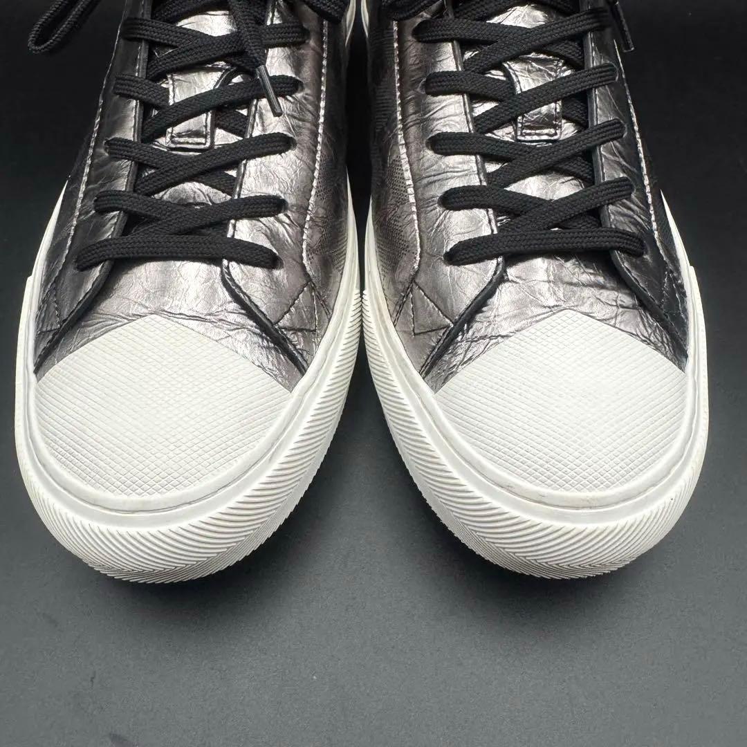 【極美品】ルイヴィトン スニーカー ダミエ シルバー メンズ 26.5cm相当