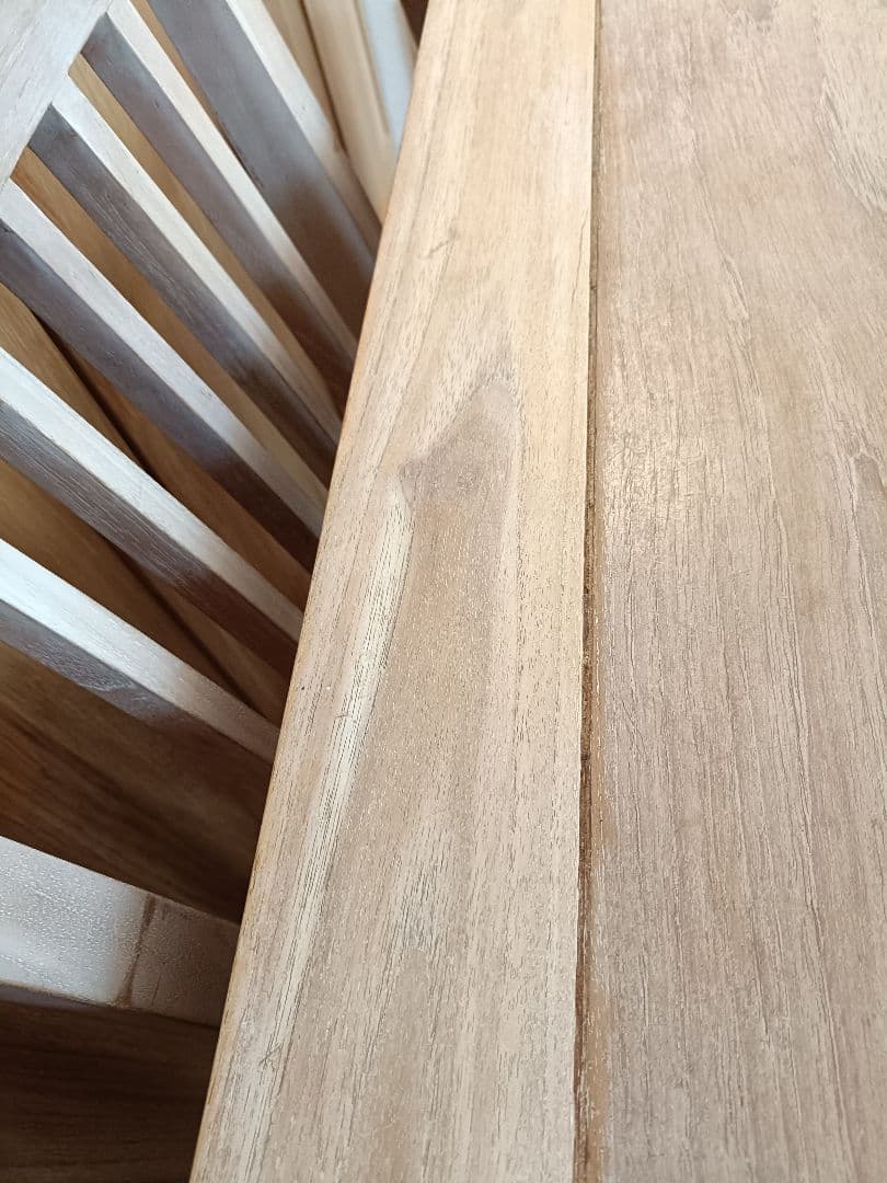 チーク材　無垢材　ダイニングテーブルセット 4脚付き　さいたま市に取りに来てくだ