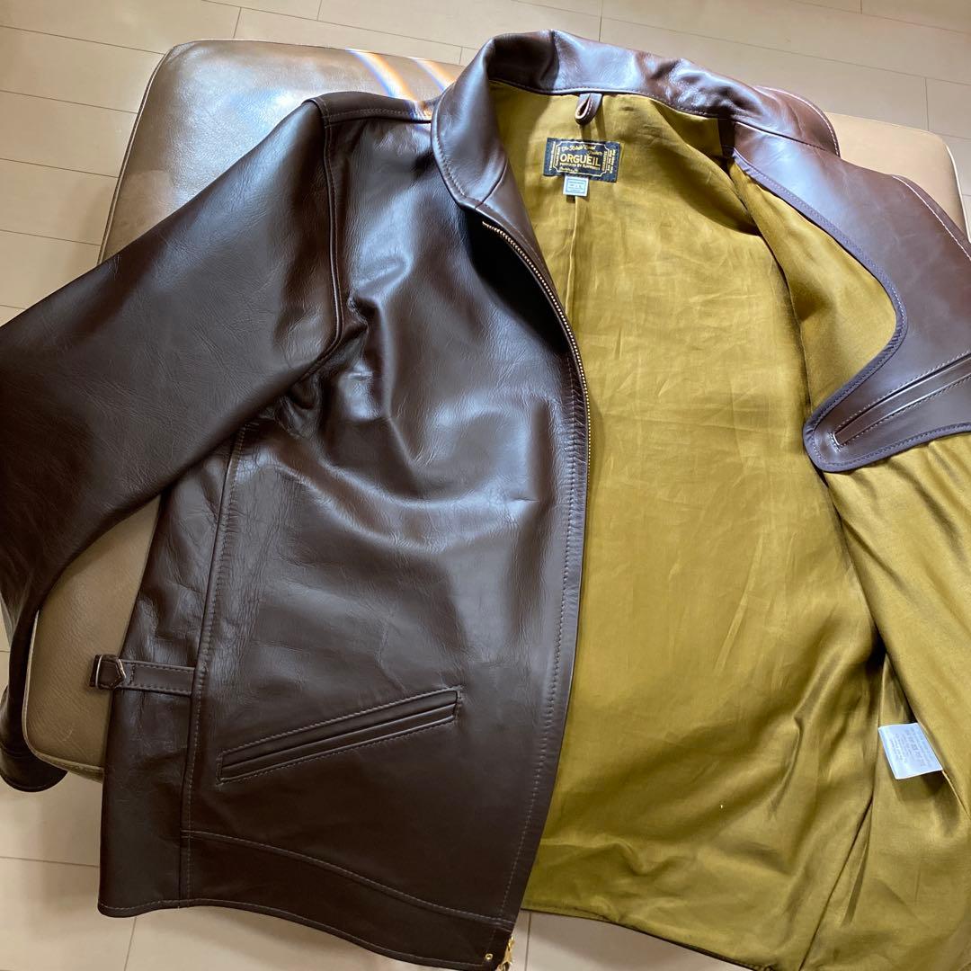 ORGUEIL Cossack Jacket ブラウン（ホースハイド）
