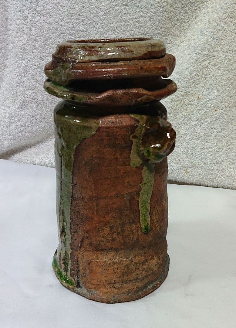 一休庵道年造　花生木箱付き A455