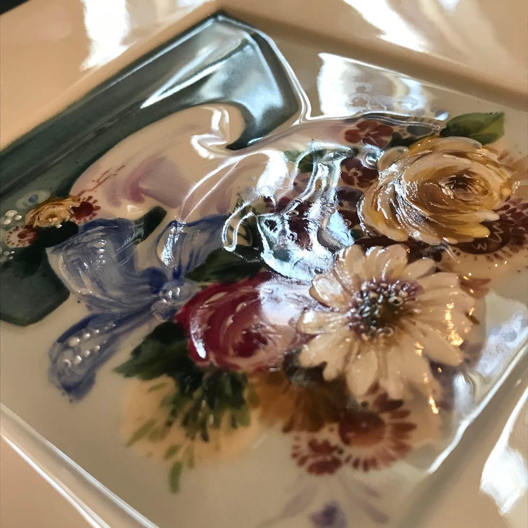 【未使用美品】マイセン 卓上の花束　H・ブレチュナイダー　陶板画