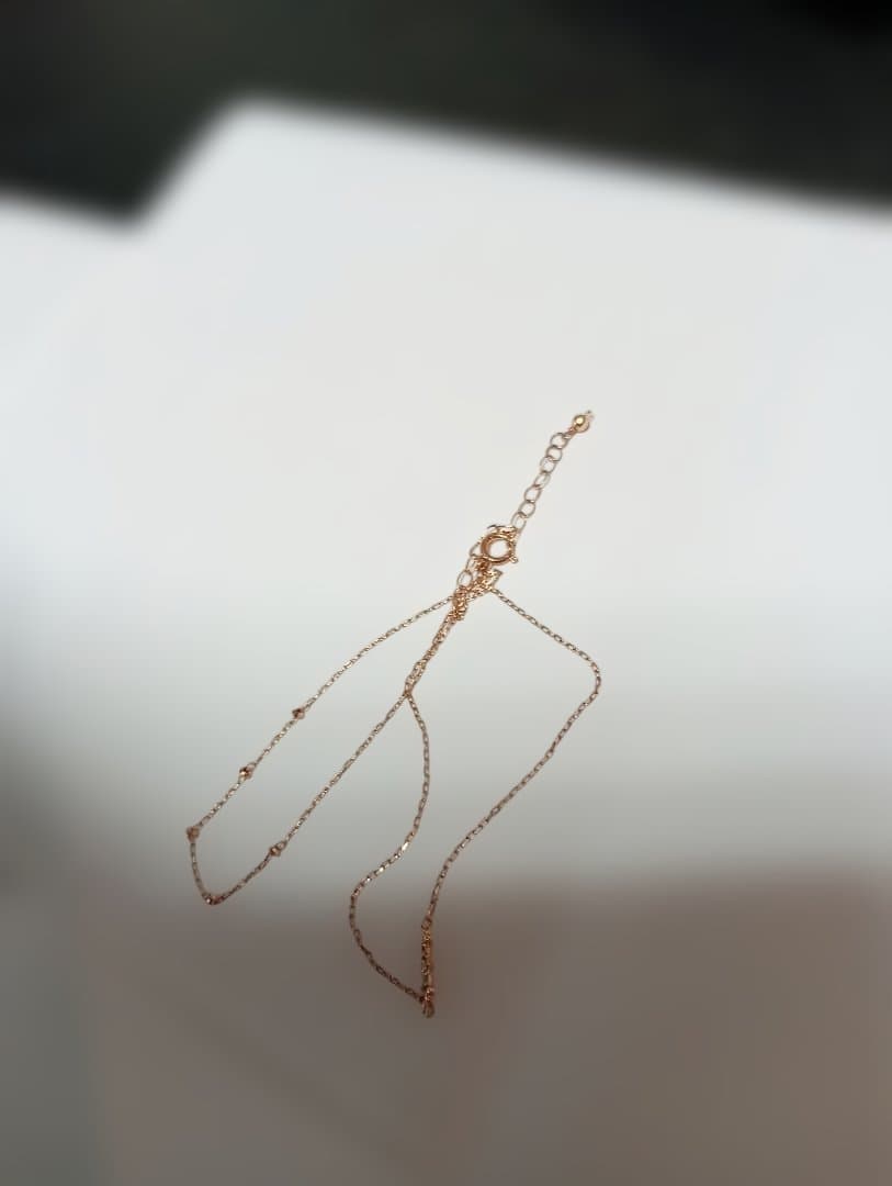 ★k10金　2連ダブルチェーンブレスレットダイヤ値下げ！