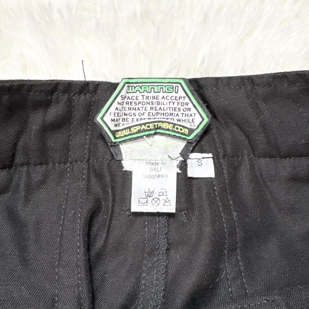 SPACE TRIBE パンツ スタッズ ギミック y2k ブラック S