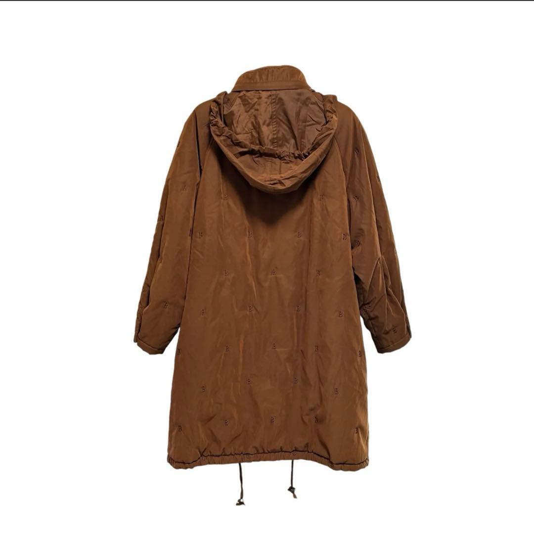 美品 バーバリー ロングゴート B刺繍 アウター ノバチェック メンズ Lサイズ