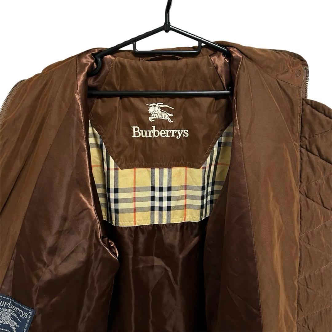 美品 バーバリー ロングゴート B刺繍 アウター ノバチェック メンズ Lサイズ