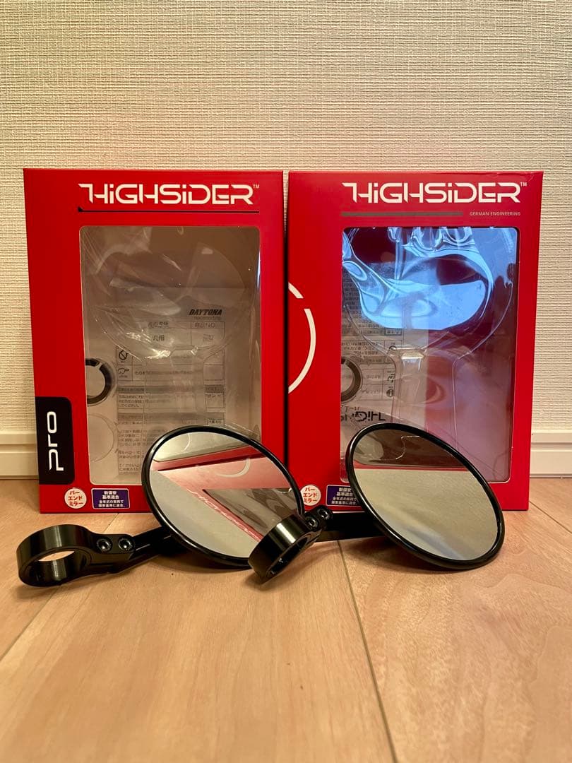 【美品】デイトナ　ハイサイダー　バーエンドミラー モンタナII 2本