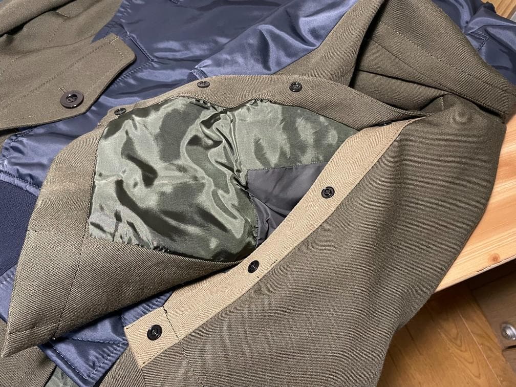 sacai サカイ　ドッキング　MA1　MA-1　ブルゾン　コートスウェット