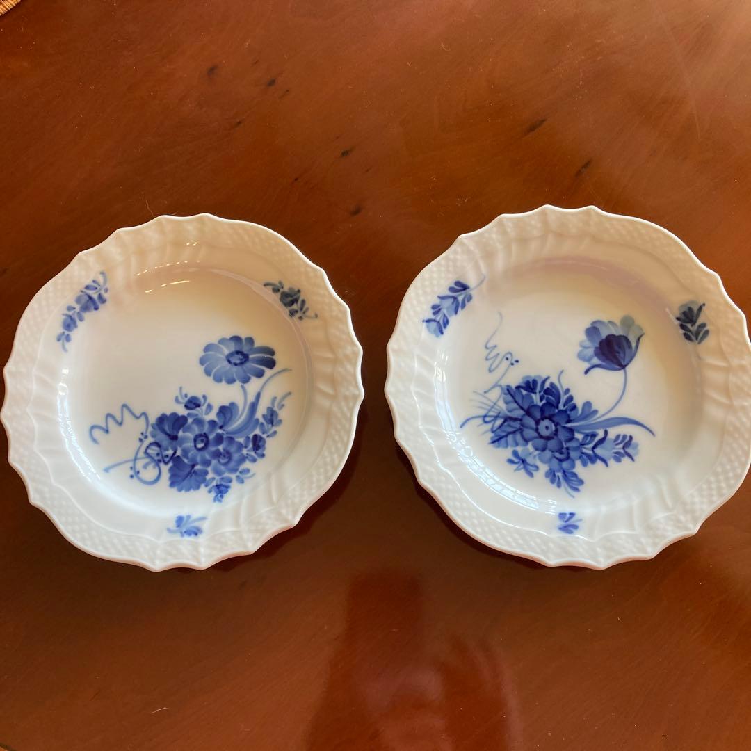   花柄皿 2枚セット 1625