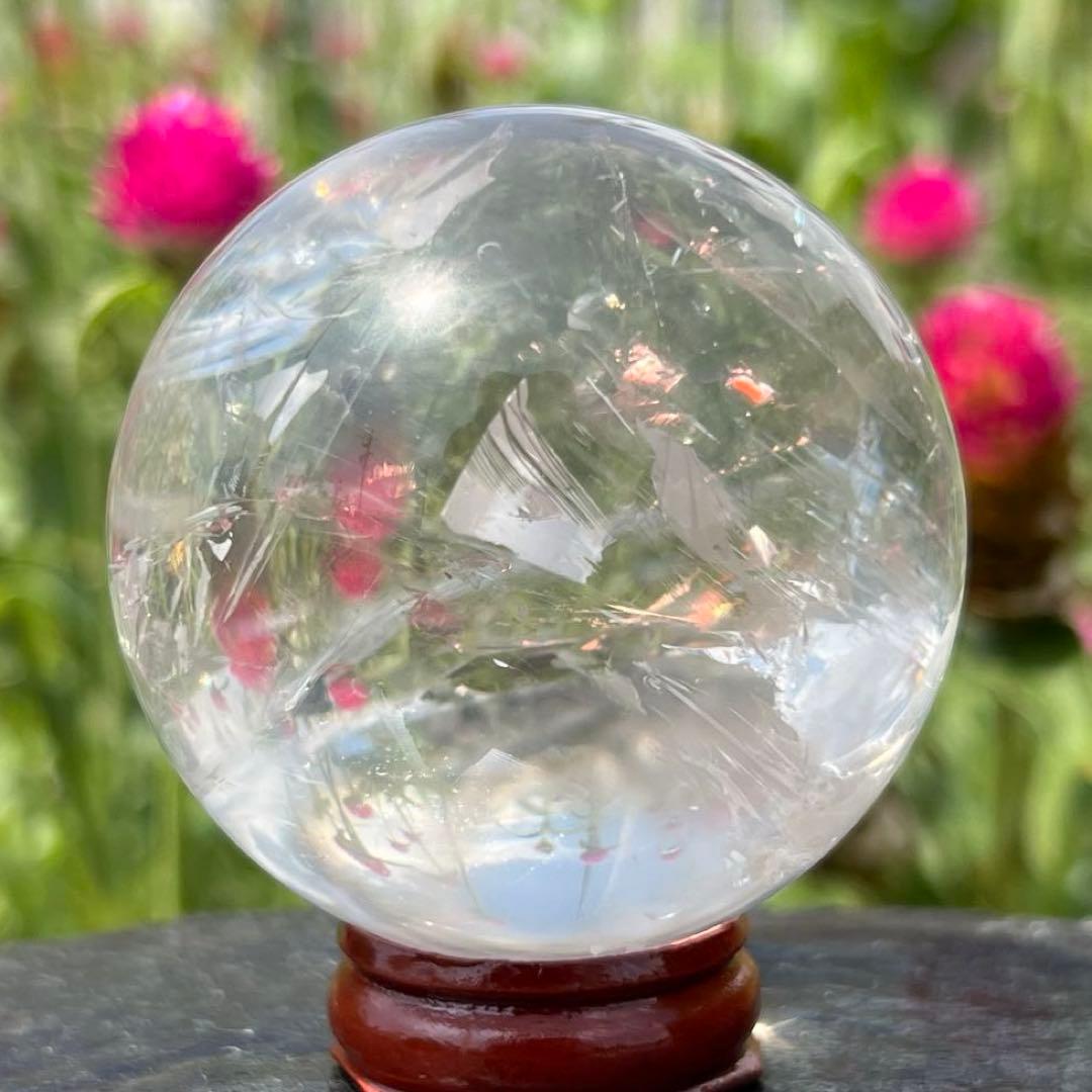 ✳️✨高透明度抜群スフィア‼️極上クオリティ✨レインボー 水晶 丸玉 天然石 原石