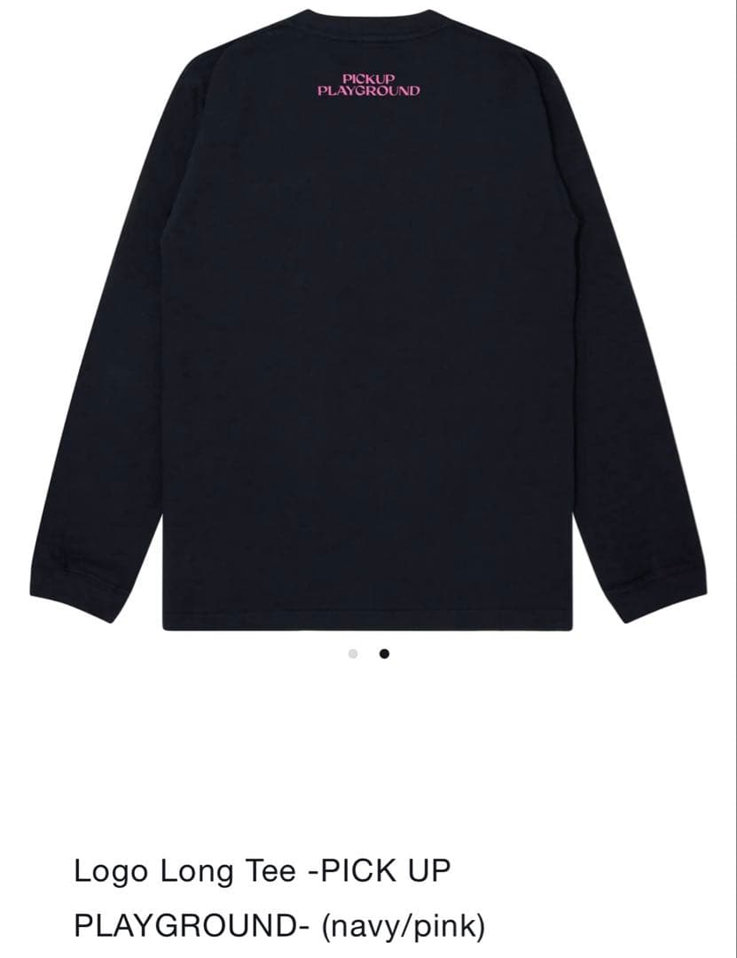 マ*ー様 ballaholic Logo Long Tee NAVY/PINK