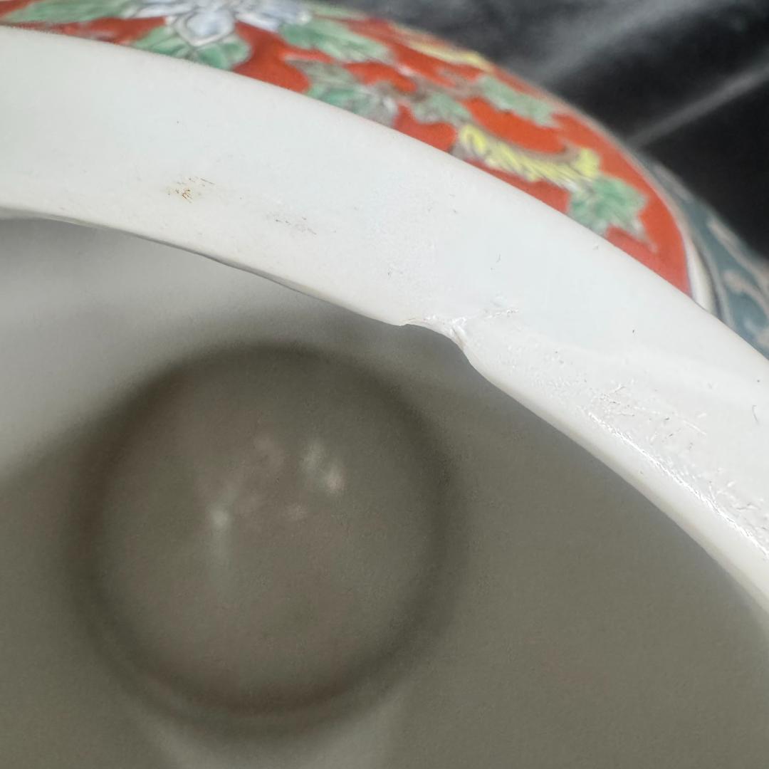 古伊万里　 赤絵 金襴手沈香壺　高さ51㎝