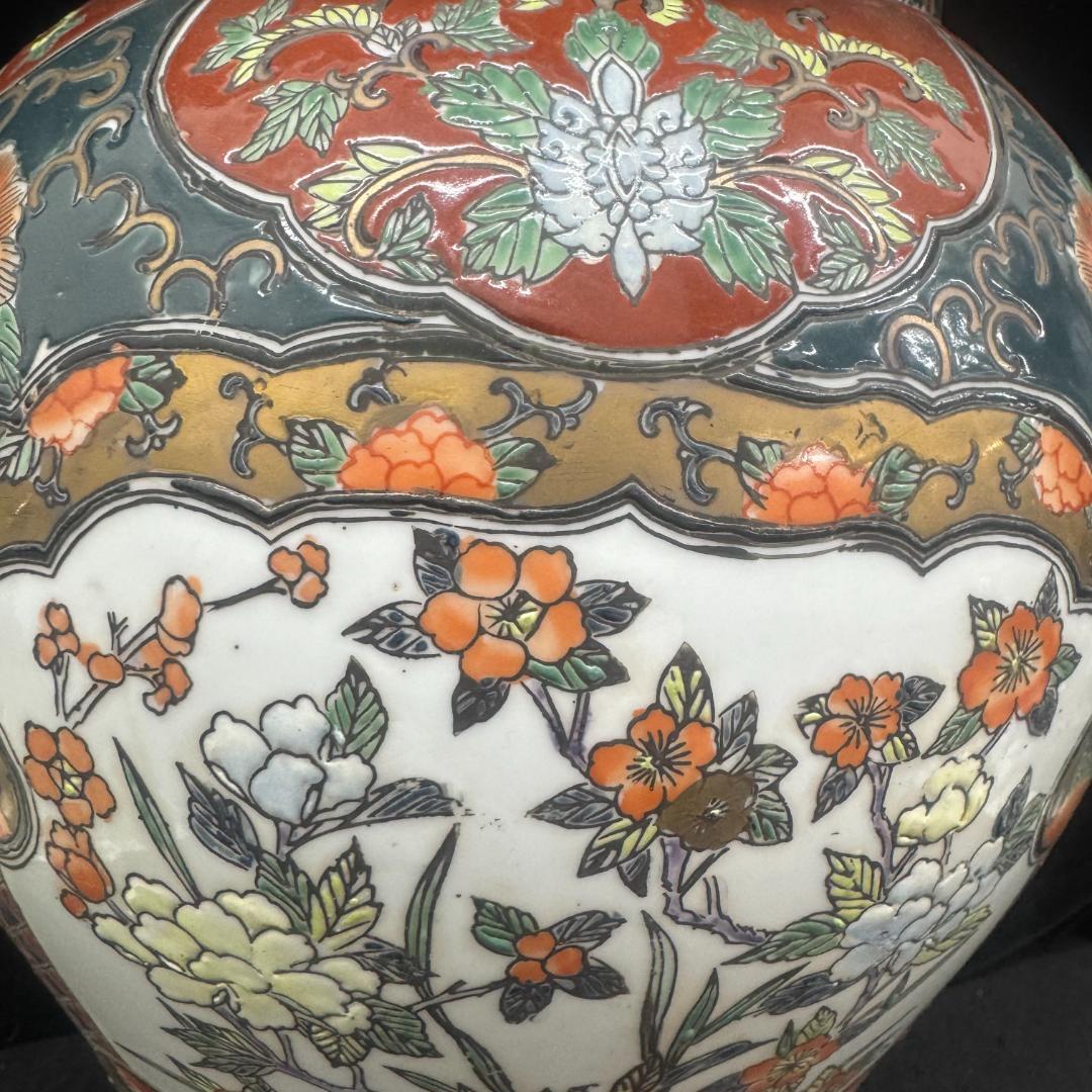 古伊万里　 赤絵 金襴手沈香壺　高さ51㎝