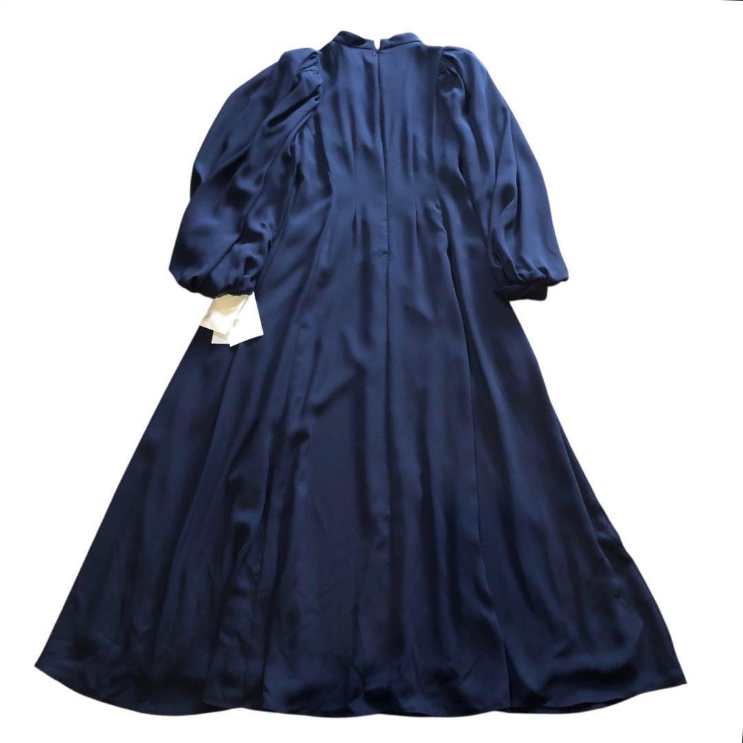 新品　セルフォード　ネイビー シフォンロングワンピース　22ss★