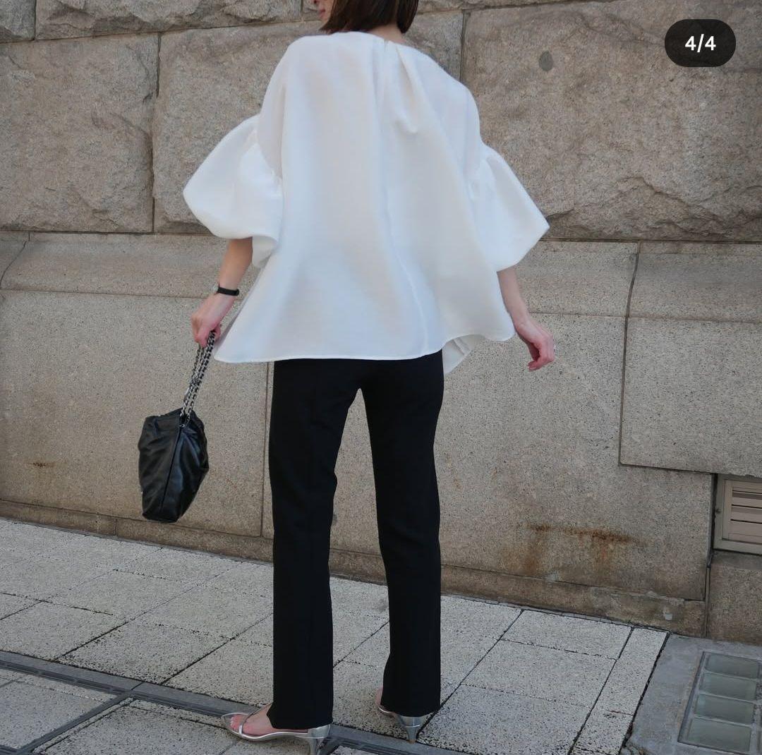 新品 heve whipバルーンスリーブBL white