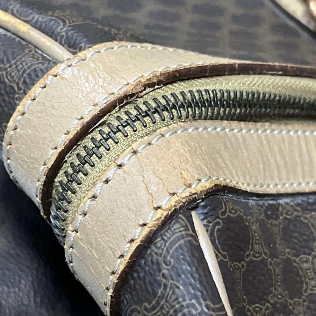 当時物　オールド　セリーヌ　ボストンバッグ　マカダム柄　トリオンフ　旅行　y2k