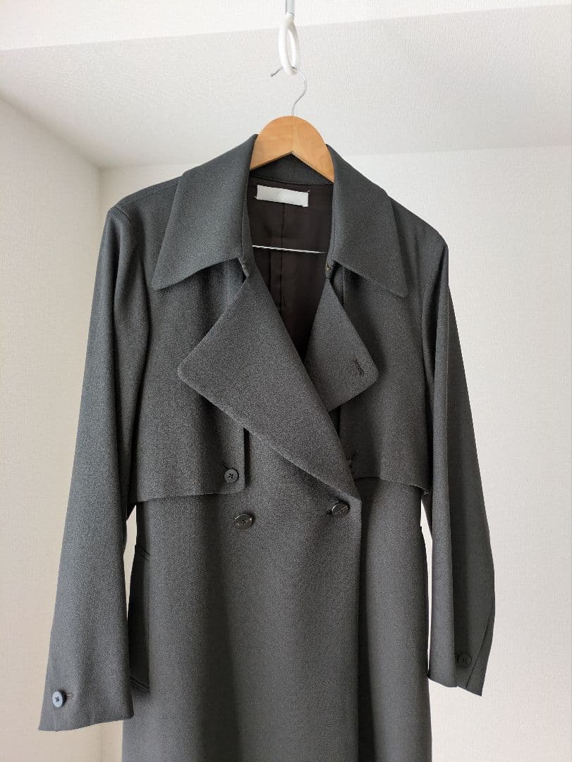 エトセンス ETHOSENS ジョーゼットトレンチコート 18aw