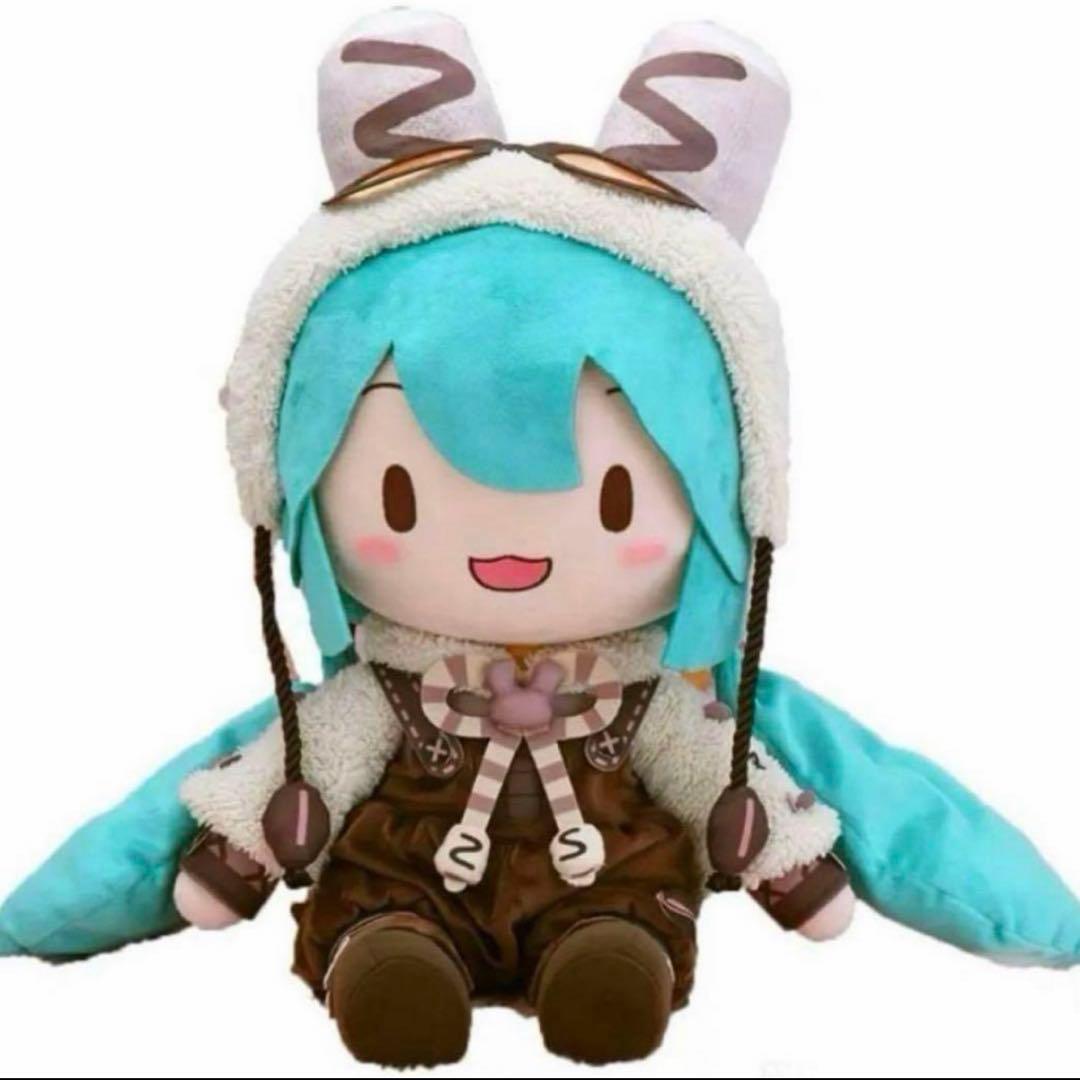 新品未開封 初音ミク マシュマロホットココア ふわぷち ぬいぐるみ (LL)