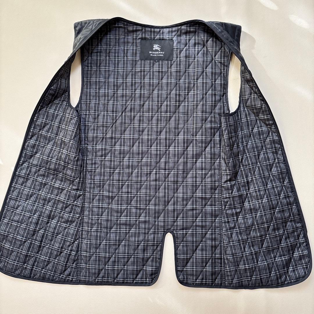 バーバリーブラックレーベル ライナー付き トレンチコート ベルト チェック M