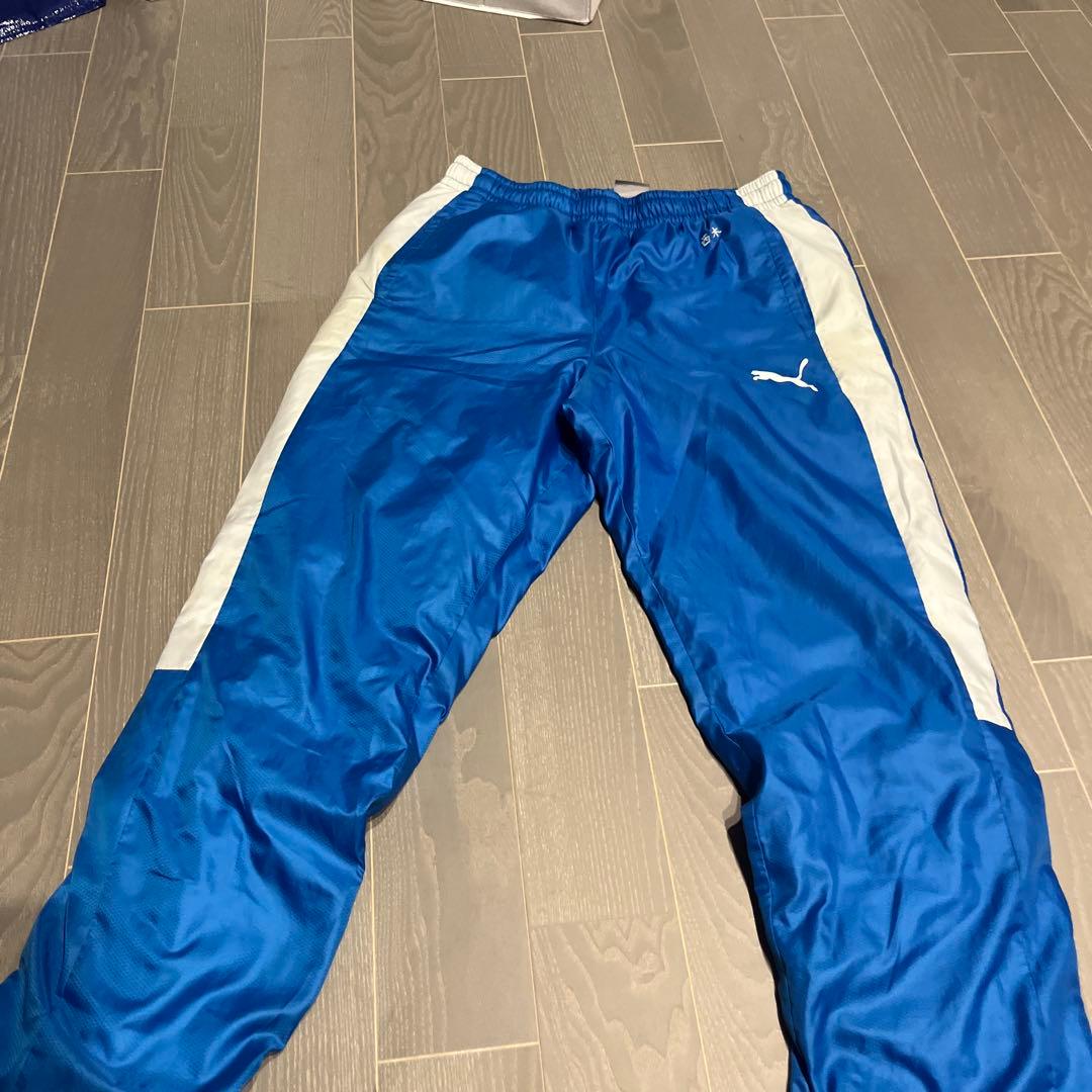 大津高校　ウォーマー　上下セット 青