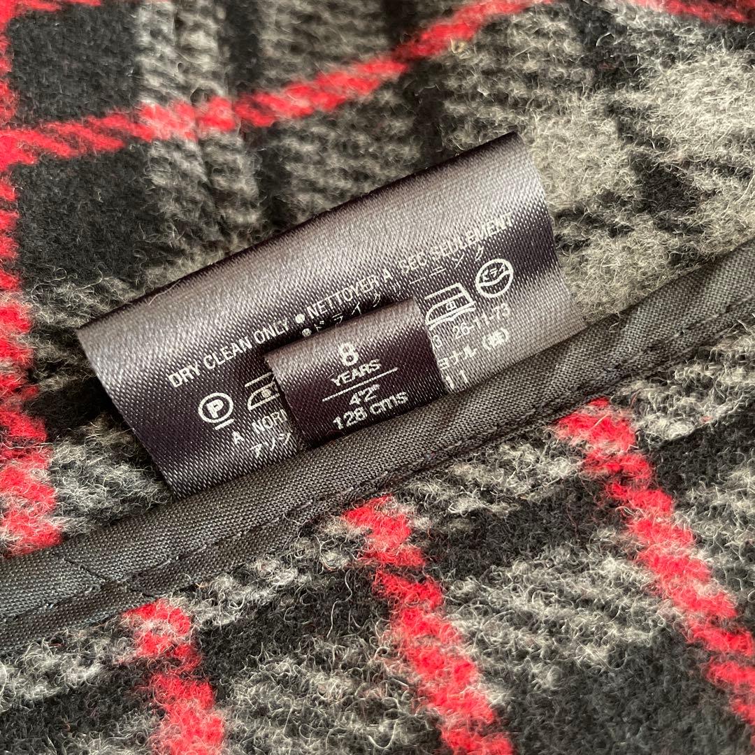 新品 8歳 120-130cm 黒 キッズ gloverall ダッフルコート