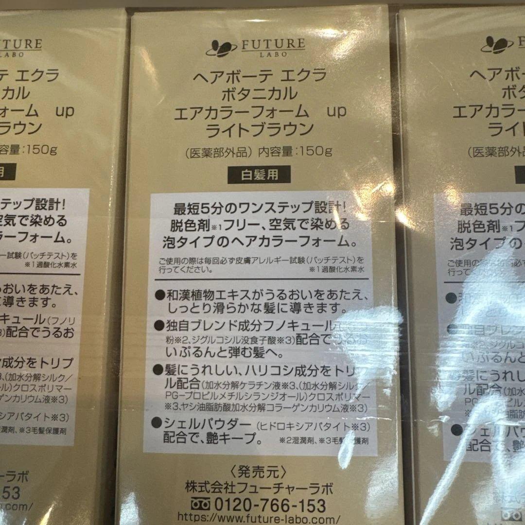 値下げ⭐︎ヘアボーテ エクラボタニカルエアカラーフォームup ライトブラウン×3本