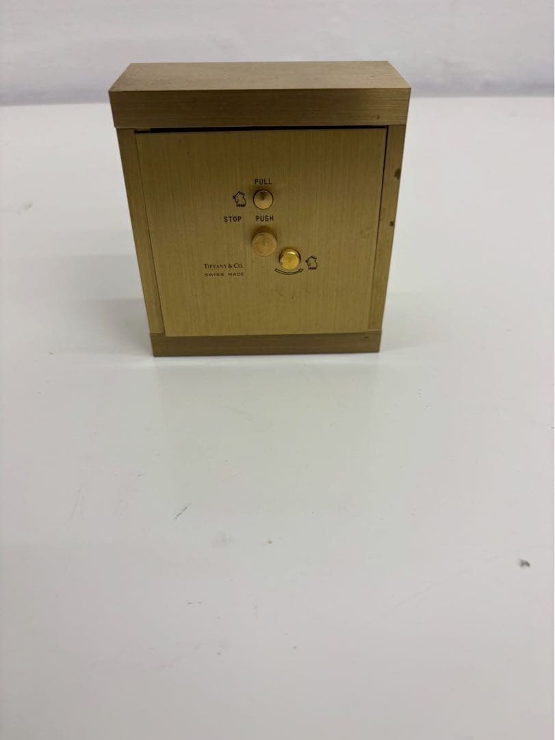 Tiffany & Co. 置き時計 ゴールド 電池切れ不動 現状品 中古品
