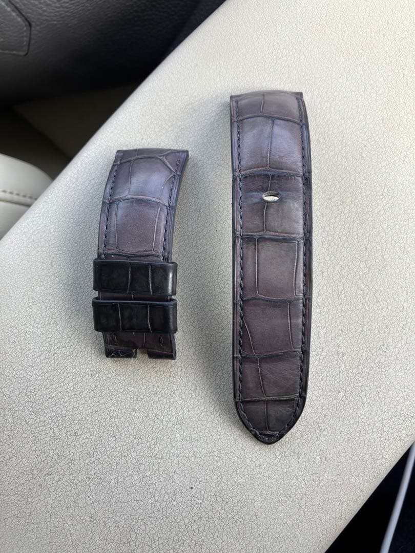 ジャンルソー　パネライルミノール44mm用　クロコダイル　裏ラバー