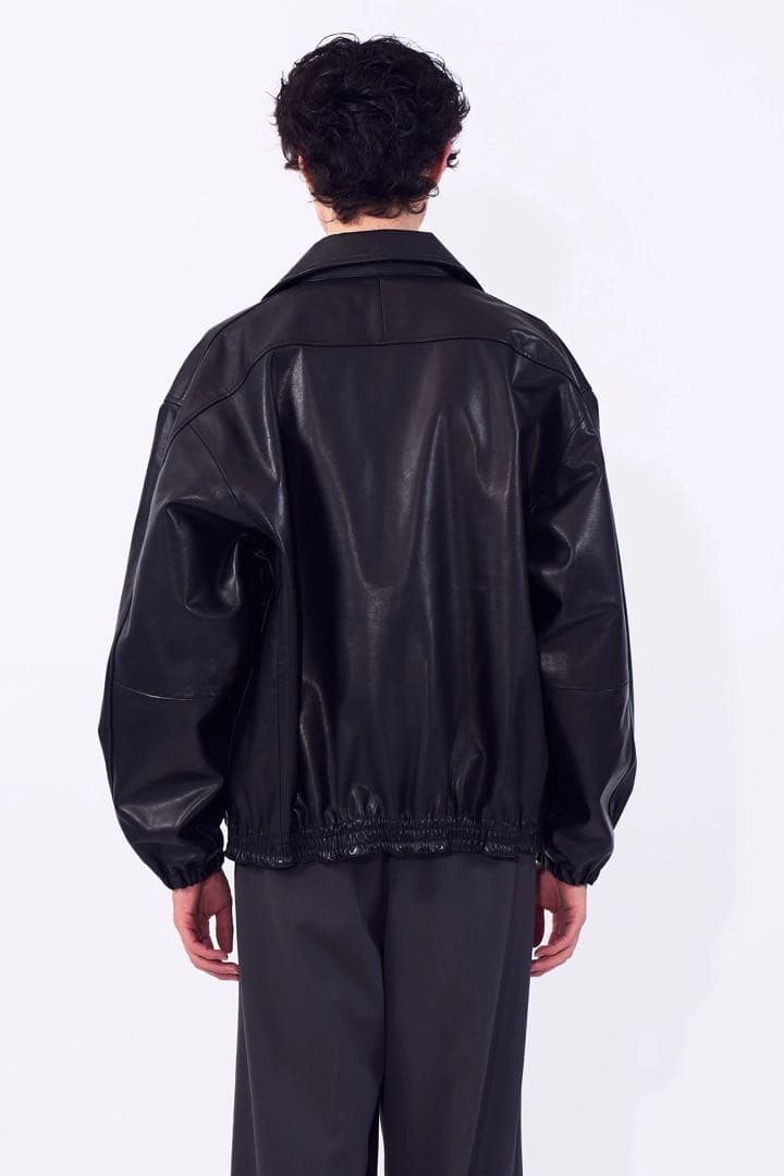 サイズ3 ブラックYOKE Carf Leather Truck Jacket