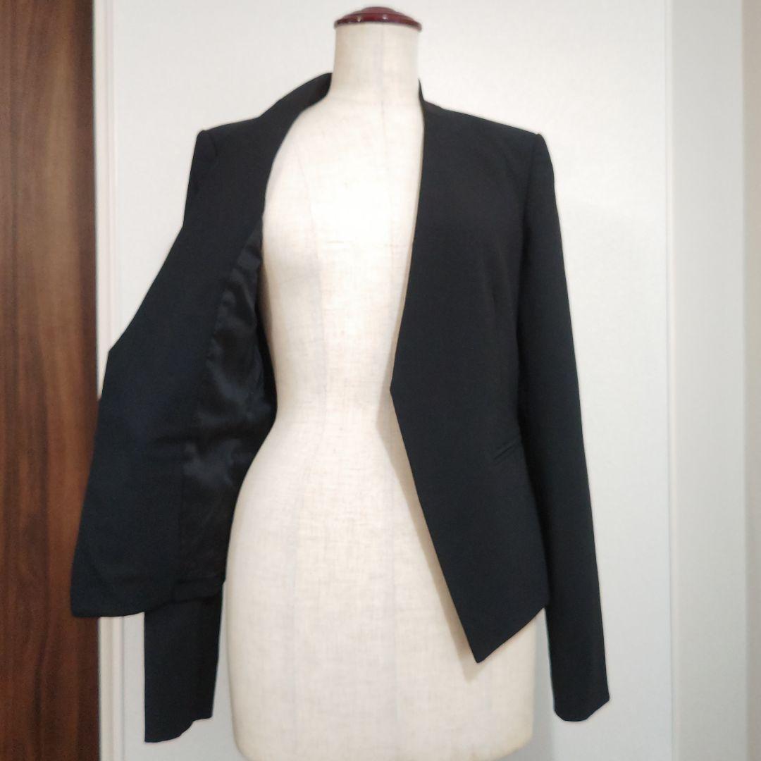 美品✨『Theory』セオリー ノーカラー パンツ セットアップ スーツ L ４